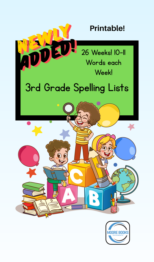 3rd Grade Spelling Lists - Printable!