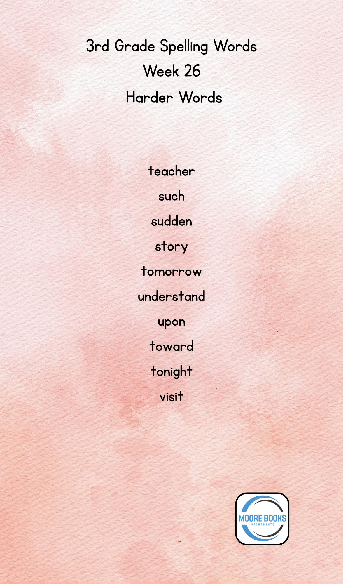 3rd Grade Spelling Lists - Printable!