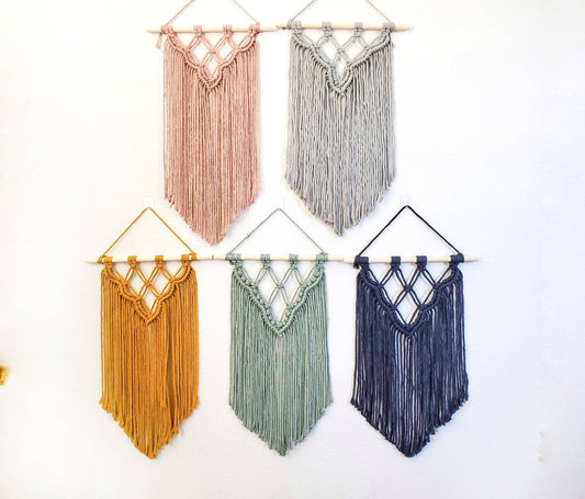 12x20 Macrame wall hanging. Made to order. 18 color choices.